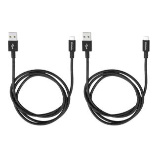 Kable Verbatim micro USB-B(M) - USB-A(M) 1m 2-pak czarny