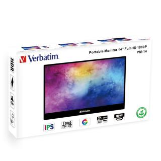 Monitor Verbatim 14" PM-14 Portable HDMI USB 2.0 2xUSB-C