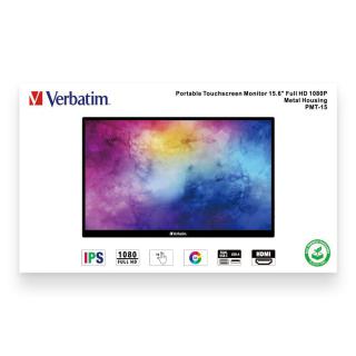 Monitor Verbatim 15,6" PMT-15 Portable Touch HDMI USB 2.0 2xUSB-C