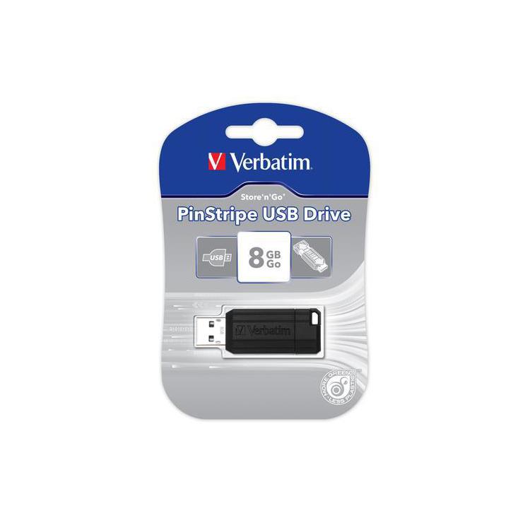 Pendrive Verbatim 8GB PinStripe USB 2.0