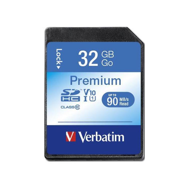 Karta pamięci SDHC Verbatim Premium U1 32GB (90 MB/s) Class 10 UHS-1 V10