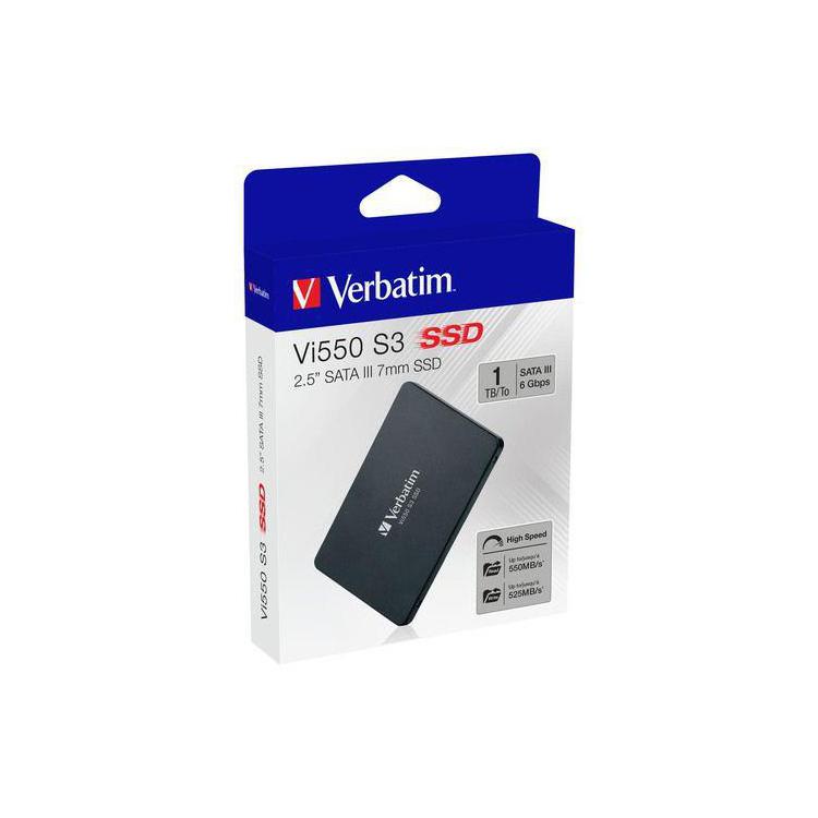 Dysk SSD wewnętrzny Verbatim Vi550 S3 1TB 2.5" SATA III czarny