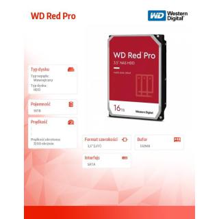 Dysk twardy WD Red Pro 16TB 3,5 512MB SATAIII/7200rpm