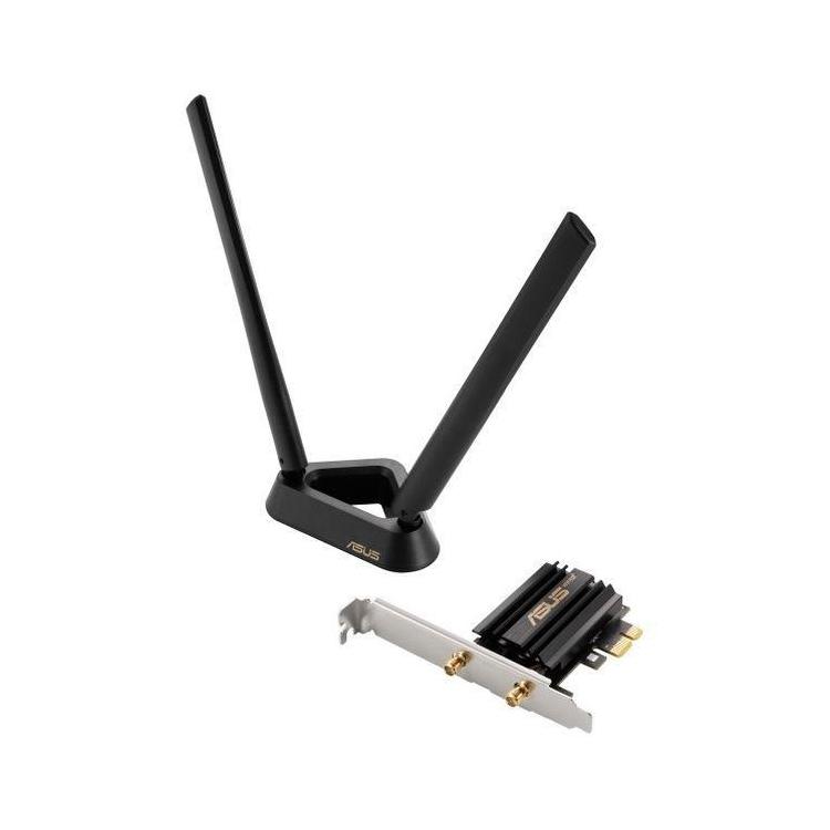 Karta sieciowa Asus PCE-AXE59BT PCI-E WiFi 6E (802.11ax), 6GHz, Bluetooth 5.2, WPA3, OFDMA, MU-MIMO