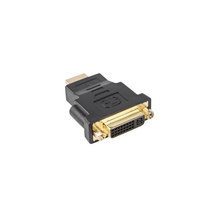 Adapter Lanberg AD-0014-BK (HDMI M - DVI-I F kolor czarny)