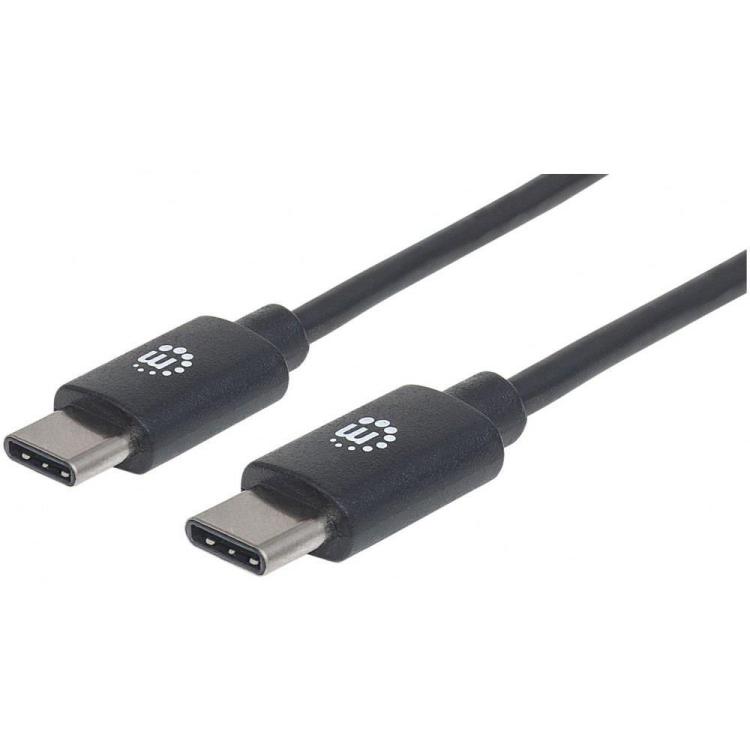 Kabel USB 2.0 Manhattan Typ-C M/M 1m 60W 3A PD QC 480Mbps 1m