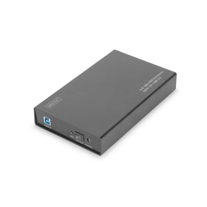 Obudowa Digitus USB 3.0 na dysk SSD/HDD 3.5" SATA III, z zasilaczem, aluminiowa