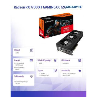 Karta graficzna Radeon RX 7700 XT GAMING OC 12G GNDR6 192bit 2DP/2HDMI