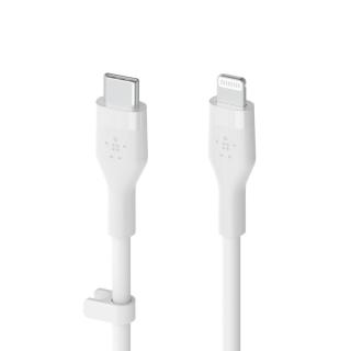 BELKIN KABEL USB-C - LIGHTNING, SILICONE, 2M,BIAŁY