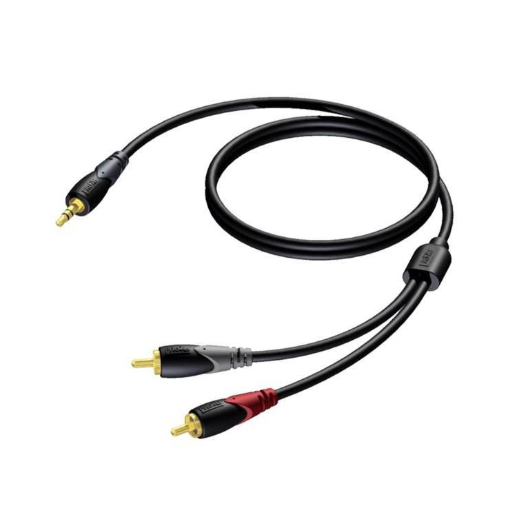 Kabel 3,5 mm Jack Męski Stereo - 2x RCA/Cinch Męski 3 m - CLA711/3