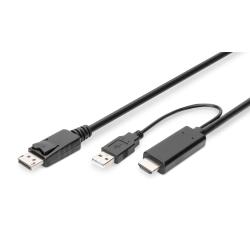 Kabel adapter DIGITUS HDMI 4K 30Hz zasilanie USB A na...