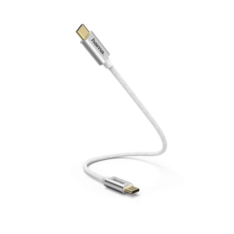 Kabel ładujący USB 2.0 Hama Data TYP-C -TYP-C, 0,2m, biały