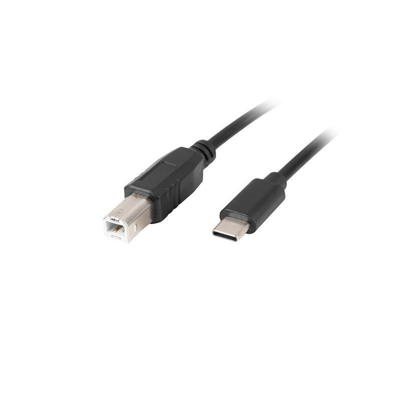 Kabel USB 2.0 Lanberg USB-C(M)- USB-B(M) 1,8m czarny