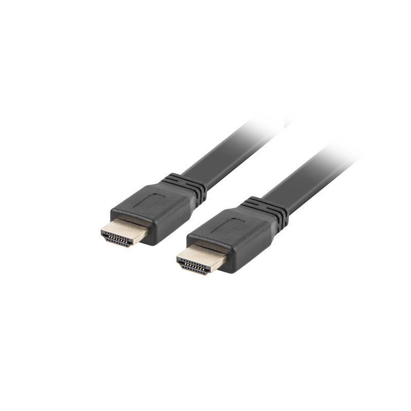 Kabel HDMI Lanberg M/M v2.0 1m czarny flat