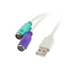 Kabel adapter Lanberg USB 3.0 - 2x PS/2 biały