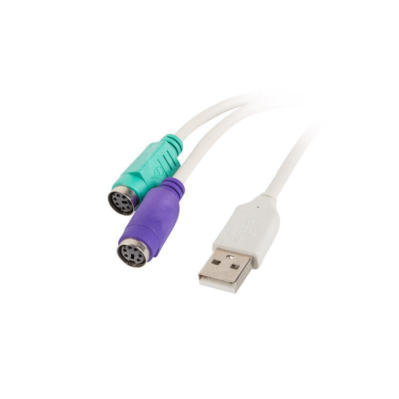 Kabel adapter Lanberg USB 3.0 - 2x PS/2 biały