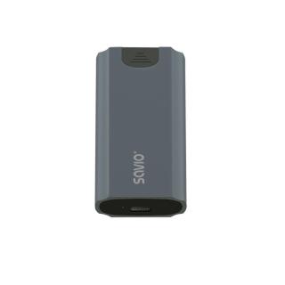 Obudowa na dysk M.2 SDD NVMe SAVIO AK-67, USB 3.1 Gen.2, 10 Gbps, szara