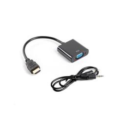 Kabel adapter Lanberg AD-0017-BK HDMI-A (M) - VGA (F) +...