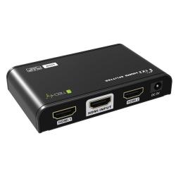 Rozdzielacz / Splitter Techly HDMI 2.0 1x2 4K60Hz HDR EDID