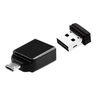 Pendrive Verbatim Nano 16GB USB 2.0 z adapterem Micro-B