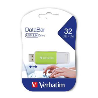 Pendrive Verbatim DataBar 32GB USB 2.0 Green