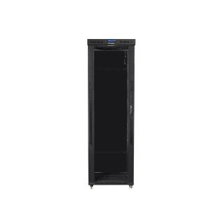 Szafa instalacyjna rack stojąca 19 47U 800x1000 czarna, drzwi szklane LCD (Flat pack)