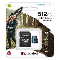 Karta pamięci Kingston microSD Canvas Go! Plus 512GB UHS-I U3 V30 + adapter