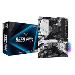 Płyta ASRock B550 Pro4/AMD B550/DDR4/SATA3/M.2/USB3.1/PCIe4.0/AM4/ATX