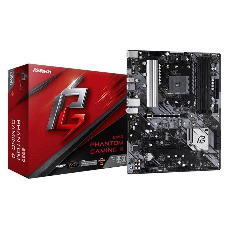 Płyta ASRock B550 Phantom Gaming 4 /AMD B550/DDR4/SATA3/M.2/USB3.1/PCIe4.0/AM4/ATX