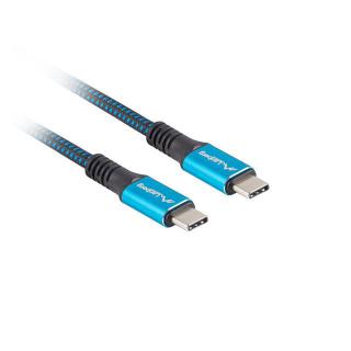 Kabel USB-C M/M USB4 0.5m 100W 8K 60HZ czarno-niebieski