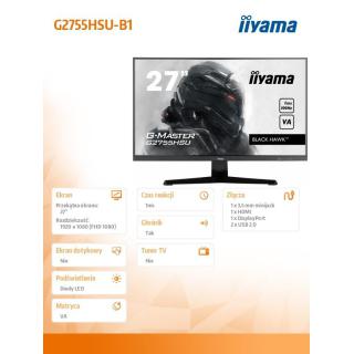 Monitor 27 cali G2755HSU-B1 VA,FHD,100Hz,1ms,HDMI,DP,2xUSB,2x2W