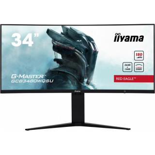 Monitor 34 cale GCB3480WQSU-B1 VA,UWQHD,180HZ,0.4ms,1500R(Curved), 2xHDMI,2xDP,2xUSB 3.2,2x3W,HDR400,HAS(110mm),VESA(100x100mm)