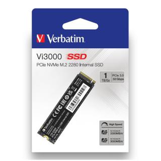 Dysk SSD Verbatim Vi3000 1TB M.2 PCIe Gen3 NVME 2280 (3300/3000 MB/s)