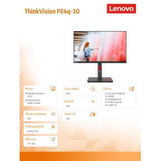 Monitor 23.8 cala ThinkVision P24q-30 WLED LCD 63B4GAT6EU