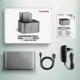 ADSA-DC Stacja dokująca USB 3.2 Gen 1 - 2x SATA 6G 2.5"/3.5" SSD/HDD