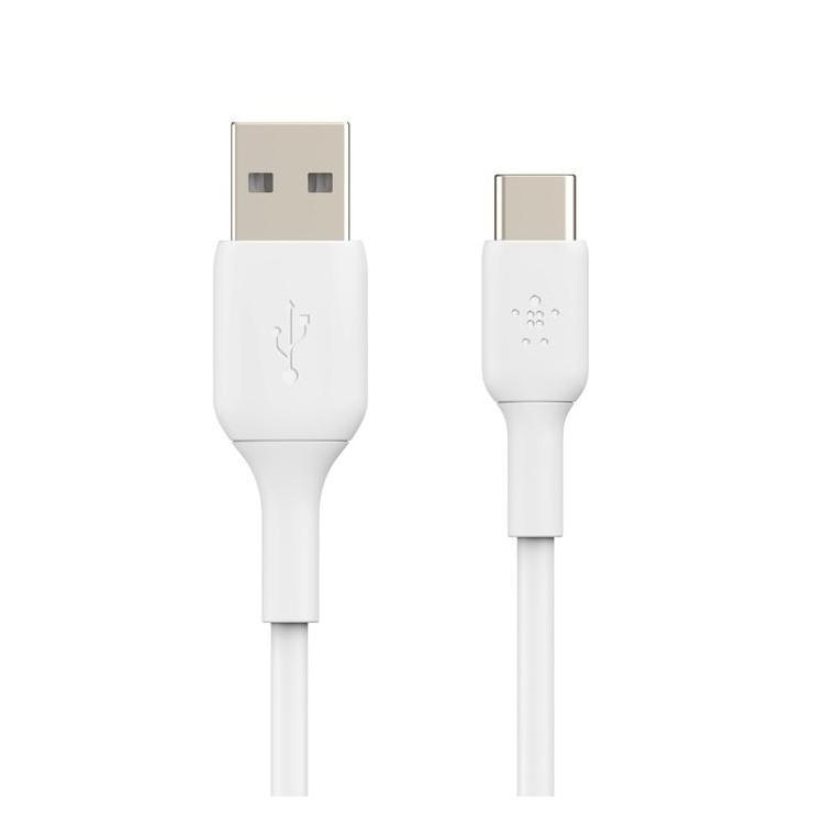 Kabel PVC USB-C do USB-A 15 cm biały