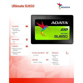 Dysk SSD Ultimate SU650 2TB SATA3 520/450 MB/s