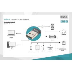 Adapter DIGITUS Bluetooth V5.0 Class 2 EDR USB 2.0 mini