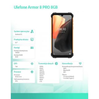 Smartfon Armor 8 Pro 6.1" 8/128GB IP68/IP69K 5580 mAh DualSIM pomarańczowy