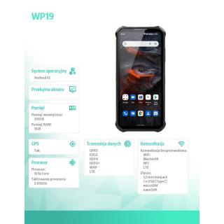 Smartfon WP19 8/256GB NFC 21000 mAh DualSIM czarny