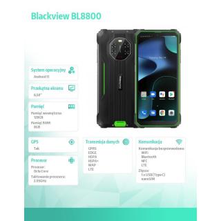 Smartfon BV8800 8/128GB 8380 mAh DualSIM zielony