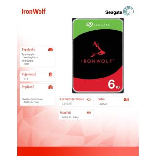 Dysk IronWolf 6TB 3,5 256MB ST6000VN006