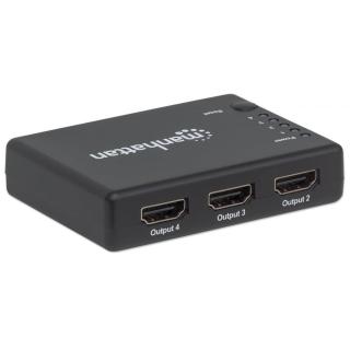 Rozdzielacz AV / Splitter Manhattan HDMI 1.4 1x4 4K 30Hz UHD 3D