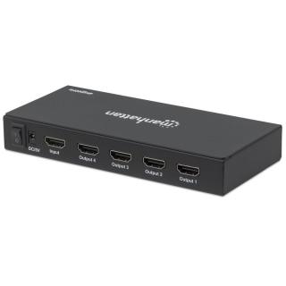 Rozdzielacz / Splitter AV HDMI 2.0 Manhattan 207805 1x4 4K2K 60Hz UHD HRD