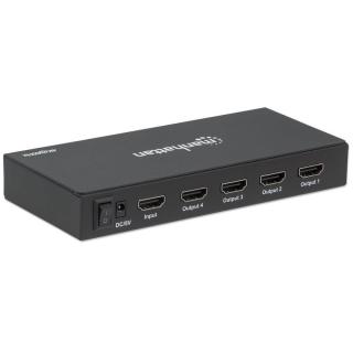 Rozdzielacz / Splitter AV HDMI 2.0 Manhattan 207805 1x4 4K2K 60Hz UHD HRD