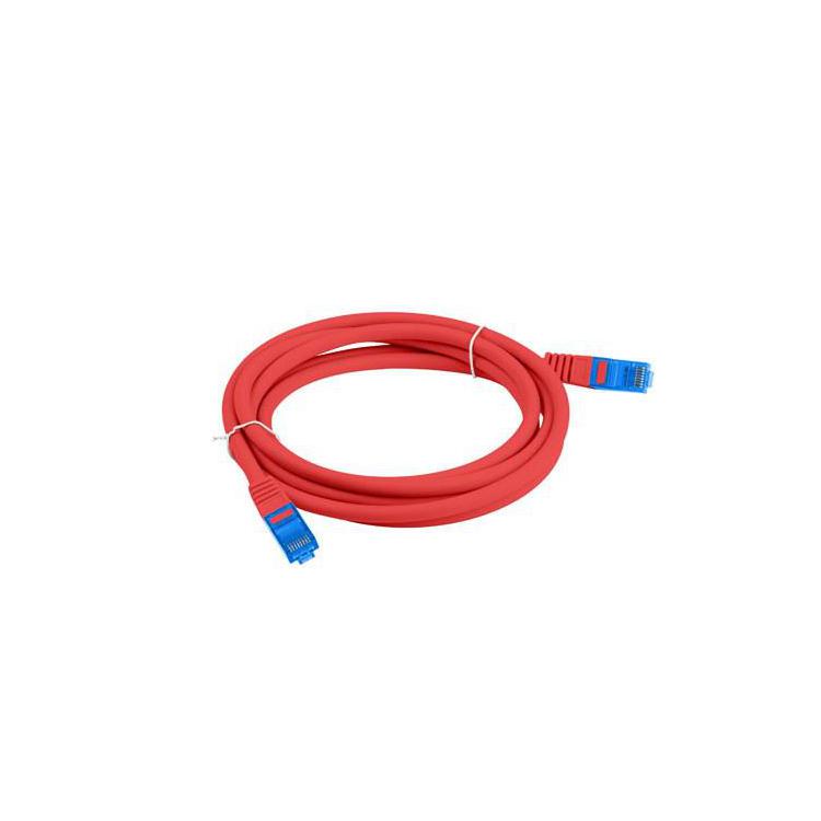 LANBERG PATCHCORD S/FTP KAT.6A 0.5M CZERWONY LSZH CCA (FLUKE PASSED) PCF6A-10CC-0050-R