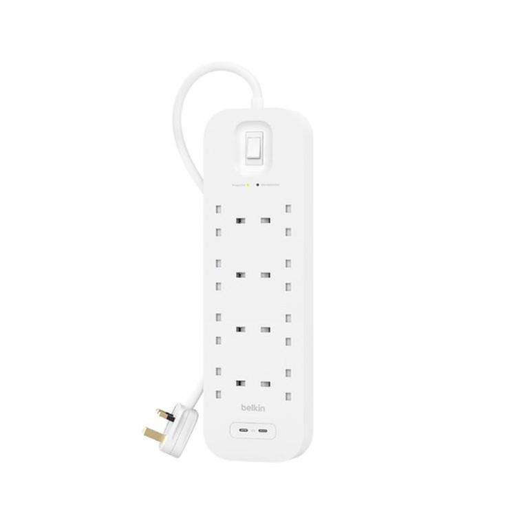 BELKIN LISTWA ZASILAJĄCA 8-PORT + DUAL USB-C, 30W, 900J