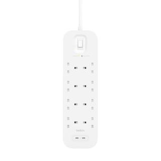 BELKIN LISTWA ZASILAJĄCA 8-PORT + DUAL USB-C, 30W, 900J