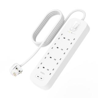 BELKIN LISTWA ZASILAJĄCA 8-PORT + DUAL USB-C, 30W, 900J