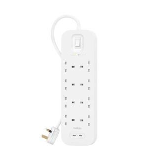 BELKIN LISTWA ZASILAJĄCA 8-PORT + 2XUSB-C,30W 900J